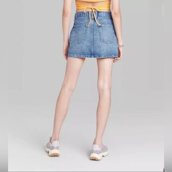 Wild Fable Women's Low Rise Patchwork Mini Skirt Size 8 NWT - Picture 3 of 16